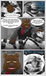 balls bondage bondage bound bulge cock_and_ball_torture comic dialogue english_text gag genital_torture hi_res inside male male/male mammal masturbation mind_control polar_bear rubber rubberbuns text torture ursid ursine