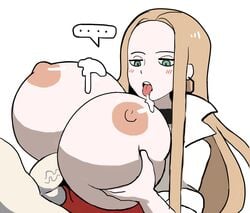 ... 1boy 1girls alternate_breast_size breasts clothed clothed_female_nude_male cum cum_on_breasts erection gothic_taco huge_breasts human human_only hyper hyper_breasts male_pov nintendo nipples nude oleana_(pokemon) paizuri penis pokemon pokemon_ss pov source_request veins veiny_penis