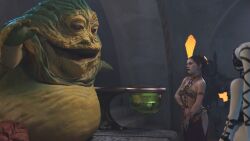 2girls 3d alexbridger alien alien_girl alien_humanoid belly_dancer belly_dancer_outfit boba_fett chain_leash chained enslaved_royal female femsub harem harem_girl harem_outfit human jabba's_palace jabba_the_hutt light-skinned_female light_skin lyn_me mandalorian mandalorian_armor multiple_girls pale_blue_skin princess_leia_organa slave slave_bikini slave_collar slave_leia slave_outfit slavegirl star_wars submissive_female twi'lek