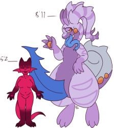 anthro chart claws duo female generation_6_pokemon generation_8_pokemon goodra gooey_(lilmeowmeowsenpai) height_comparison hi_res hisuian_form hisuian_goodra humanoid lilmeowmeow_senpai long_tongue male male/female nintendo pokemon pokemon_(species) regional_form_(pokemon) shell size_chart size_difference slightly_chubby slightly_chubby_anthro slightly_chubby_female slightly_chubby_male spikes spikes_(anatomy) sylo_(lilmeowmeowsenpai) tongue tongue_out