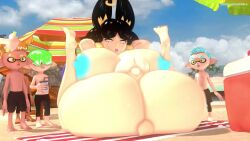1boy1girl 3d 4k animated anubis beach beach_background beach_sex beach_umbrella big_breasts big_thighs breasts crowd cum cum_in_pussy cum_inside cumflation excessive_cum female inkling leviantan581re male mp4 naked naked_female naked_male nude nude_female nude_male original_character sex sound sound_edit sound_effects source_filmmaker splatoon splatoon_(series) tagme video