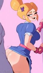against_wall ai_generated brawl_stars moglotbs piper_(brawl_stars) sex sex_from_behind tagme