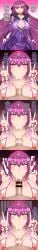armor blowjob_face breasts censored censored_penis clothed clothed_female cum cum_in_mouth double_peace_sign double_v eye_roll fate/grand_order fate_(series) fellatio ganbari_mascarpone hypnosis instant_loss_2koma long_hair mind_control naked naked_female naked_male nipples nude nude_female nude_male oral oral_penetration oral_sex orgasm peace_sign peace_symbol penis pink_eyes pink_hair red_eyes scathach_(fate) squatting v