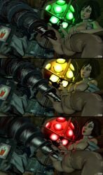 1boy 1girls 3d areolae ass big_breasts big_daddy_(bioshock) bioshock bioshock_infinite blue_eyes breasts brown_hair bubble_butt busty choker comic drill elizabeth_comstock female female_focus hourglass_figure lovelysfm male masturbation nipples pussy rapture_(bioshock) sex short_hair source_filmmaker spread_legs vagina wide_hips