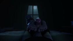 3d animated foot_focus footjob frost_(mortal_kombat) justhopelessbaka moonlight mortal_kombat mortal_kombat_11 night partial_male partially_clothed video