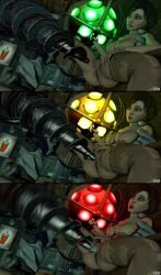 1boy 1girls 3d areolae ass big_breasts big_daddy_(bioshock) bioshock bioshock_infinite blue_eyes breasts brown_hair bubble_butt busty choker comic drill elizabeth_comstock female female_focus hourglass_figure long_hair lovelysfm male masturbation nipples ponytail pussy rapture_(bioshock) sex source_filmmaker spread_legs vagina wide_hips