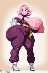 1girls ai ai_generated ass ass_bigger_than_head big_areola big_areolae big_ass big_breasts big_butt big_nipples big_thighs breasts breasts_bigger_than_head breasts_out chronoa dragon_ball female female_focus female_only full_body gigantic_ass gigantic_breasts gigantic_butt hips hips_wider_than_shoulders huge_areolae huge_ass huge_breasts huge_butt huge_nipples huge_thighs massive_ass massive_breasts massive_butt massive_thighs pink_body pink_hair pink_skin sexy sexy_body short_hair shorts shortstack simple_background solo_female thick_ass thick_thighs thighs twentyam voluptuous voluptuous_female wide_hips wide_thighs