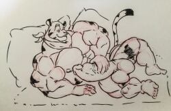 abs biceps feline male muscles muscular muscular_arms muscular_legs muscular_male muscular_thighs pecs penis tiger tony_the_tiger