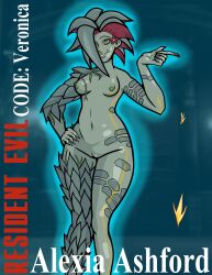 alexia_ashford female green_skin insect_girl nude_female ofw_schroedinger plant_girl plant_hair resident_evil:_the_darkside_chronicles resident_evil_code_veronica thick_hips thick_thighs yellow_eyes