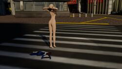 1girls ann_takamaki ass atlus blender clothes_on_floor clothes_removed clothing_on_floor clothing_on_ground clothing_removed completely_naked completely_naked_female completely_nude completely_nude_female exhibitionism malix_anno naked naked_female naked_in_public nude nude_female nude_in_public ofugh outdoor_nudity outdoors persona persona_5 public public_exposure public_indecency public_nudity