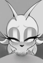 2025 all_the_way_to_the_base anthro balls bat big_ears big_penis black_nose blowjob blush bodily_fluids cum cum_in_mouth cum_inside deepthroat duo eyelashes fellatio female female_penetrated first_person_view genital_fluids genitals grimy291 hi_res high-angle_view huge_cock looking_at_viewer male male/female male_penetrating male_penetrating_female mammal monochrome narrowed_eyes oral oral_penetration penetration penis rouge_the_bat saliva sega sex sonic_(series) sonic_the_hedgehog_(series) tears
