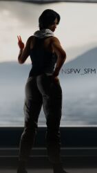 1girls 2025 3d big_ass blender blender_cycles busty call_of_duty call_of_duty_modern_warfare_2_(2022) clothed_female dark_hair huge_ass latina light-skinned_female looking_at_camera looking_at_viewer peace_sign photoshoot self_upload sfm_nsfw solo solo_female solo_focus tank_top valeria_garza