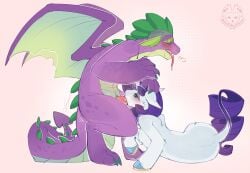 animal_genitalia anthro anthro_on_feral anthro_penetrating anthro_penetrating_feral blue_eyes blush bodily_fluids claws closed_eyes crouching cutie_mark digital_media_(artwork) dragon duo equid equine erection fangs fellatio female feral feral_penetrated friendship_is_magic fur genital_slit genitals hair half-closed_eyes hasbro heart_symbol hi_res horn horse horseshoe lying male male/female male_penetrating mammal my_little_pony mythological_creature mythological_equine mythological_scalie mythology narrowed_eyes nude on_side oral oral_penetration peachmayflower penetration penile penis pony purple_hair rarity_(mlp) scalie sex simple_background spike_(mlp) sweat sweatdrop tail teeth tongue tongue_out unicorn white_body white_fur wings zoophilia