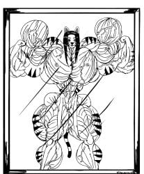 abs e19700 female hair muscular muscular_arms muscular_female muscular_legs muscular_thighs tail