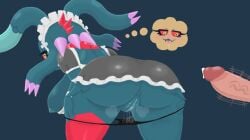 2d 2d_(artwork) digital_drawing_(artwork) digital_media_(artwork) flutter_mane game_freak generation_9_pokemon movement_lines nintendo pangotime paradox_pokemon pokemon pokemon_(species) simple_background uncensored uncensored_anus uncensored_penis uncensored_pussy uncensored_vagina video_game_character video_games