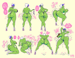 1girls ass ass_clapping big_ass big_breasts big_butt bodily_fluids breasts clapping_cheeks clothing cum_inside dancing english_text fangs fantasy fat_ass fellatrix female female_only footwear frustrated genital_fluids green_skin hi_res high_heels huge_ass humanoid kneeling nipples orc orc_female platform_heels pubes pubic_hair pubic_hair_on_ass pussy_juice pussy_juice_drip pussy_juice_puddle queen_of_spades racist shoes short_hair solo solo_female speech_bubble stiletto_heels straight streaked_hair sweat text thick_thighs thong tongue tusks twerking two_tone_hair underwear vem very_high_heels watermark white_hair wide_hips