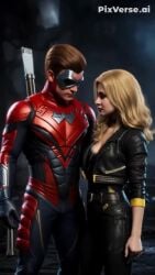 black_canary damian_wayne dc_comics dinah_lance ibnalxuffasch94 injustice_2 nightwing tagme video