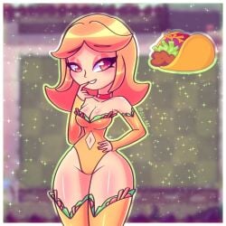 1girls anthro anthrofied ass breasts female gijinka humanized object personification plant_humanoid plants_vs._zombies plants_vs_zombies popcap_games pussy slv_rbz taco