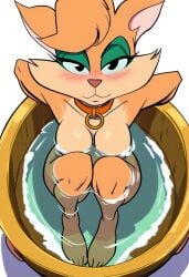 ai_generated blush bucket catgirl fantomcat female female_only furry self_upload tabitha_wildcat water