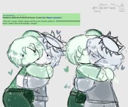 ansiansiansi blush blush broken_spawn_(lhg) brokenlimemybeloved cuddling female female/male heart hug hugging hugging_another kissing kissing let_him_go. light_skin lime_girl_(lhg) male male/female roblox roblox_game robloxian spawn_(lhg) straight wholesome