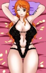 1girls codornizmannn female nami_(one_piece) one_piece solo solo_female tagme