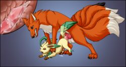 absurd_res bodily_fluids canid canine cum eeveelution feral fox genital_fluids hi_res internal leafeon male male_only mammal nintendo penis pokemon pokemon_(species) silvergrin video_games zetsin