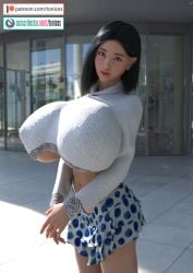 1girls 3d big_ass big_breasts big_thighs breasts breasts_bigger_than_head bursting_breasts bust busty curvaceous curvy curvy_figure enormous_breasts female gigantic_breasts hana_mitsurugi hips huge_breasts hyper_breasts large_breasts large_thighs light-skinned_female light_skin massive_breasts mature mature_female original original_character slim_waist thick thick_hips thick_legs thick_thighs thighs tonices voluptuous waist wide_hips