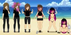 2d ahe_gao alternative_hairstyle beach beach_background beach_sex bimbo bimbofication black_hair boots brain_drain brown_hair collar dropping_object dumb_face exhibitionism female filming free_use g_string gender_transformation genderswap_(mtf) grey_eyes hair_over_one_eye hypnosis in_public intelligence_loss kisekae magic male massive_ass massive_breasts massive_thighs mind_control mtf_transformation nipple_piercing nipples ocean offscreen_character offscreen_male on_phone panties pants peace_sign penis penis_in_pussy penis_peek penis_shrinking penis_under_clothes phone pink_highlights pleasure_face pleasured pussy pussy_juice pussy_juice_leaking rule_63 sand shocked_expression shrinking tearing_up tears tears_of_pleasure transformation unaware vaginal_fluids vaginal_penetration vaginal_sex whore_eyes
