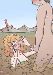 1boy 1boy1girl 1girls bogexplorer female male mud oc original original_character penis quicksand tagme