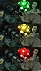 1boy 1girls 3d areolae ass big_breasts big_daddy_(bioshock) bioshock bioshock_infinite blue_eyes breasts brown_hair bubble_butt burial_at_sea busty comic drill elizabeth_comstock elizabeth_comstock_(burial_at_sea) female female_focus hourglass_figure lovelysfm male masturbation nipples pale-skinned_female pale_skin pussy rapture_(bioshock) sex source_filmmaker spread_legs vagina wide_hips