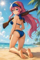 1girls ai_generated beach bikini bikini_bottom bikini_top feet female foot_fetish foots original_character sexy