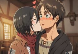 1boy 1boy1girl 1girls about_to_have_sex ai_generated asian_female attack_on_titan before_sex black_hair blush boobs_out breasts closed_eyes couple couple_(romantic) couple_art couple_focus couple_love duo duo_focus embrace embrace_from_the_behind embracing embracing_from_behind eremika eren_jaeger female female/male hugging_from_behind hugging_partner imminent_sex kissing male male/female mikasa_ackerman naked nude outside romantic romantic_ambiance romantic_couple shingeki_no_kyojin short_hair straight wholesome wholesome_nudity