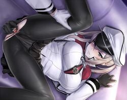 graf_zeppelin_(kantai_collection) kantai_collection panties pantsu_majirou pantyhose twintails underwear