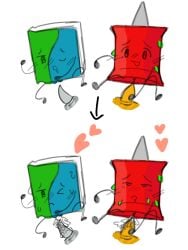 battle_for_dream_island before_and_after bfdi book_(bfdi) bookel coinpin coiny dripping_cum legs_spread miegorengmangko nickel_(bfdi) object_shows ooze osc pin_(bfdi) sweating tentacle the_power_of_two tpot