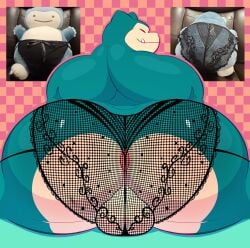 anus_peek ass_focus big_ass big_butt bigbchevalier bubble_ass bubble_butt fat_ass fat_butt game_freak gay lingerie looking_at_viewer looking_back looking_back_at_viewer pokemon pokemon_(species) reference reference_image round_ass round_butt shiny_ass shiny_butt snorlax solo the_pokemon_company