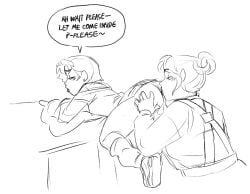 1dickgirl 1futa 1girls 2d anilingus anilingus_from_female anus ass ass_grab ass_lick begging bent_over blush brat bratty catgrrrlriot dialogue dickgirl earrings english female female_on_futa futa_on_female futanari gynomorph gynomorph/female hair_bun hand_on_another's_ass hand_on_ass incest intersex intersex/female monochrome no_panties original_character rimjob rimming role_reversal siblings sisters sketch skirt speech_bubble text trans_woman transfem transgender