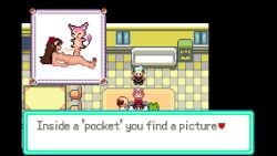pokemon pokemon_rse pokemon_anthro_emerald wally_(pokemon) anthroemerald dickgirl futanari pixel_art sprite 1boy 1futa sex mod skitty futa_penetrating plushie cum vaginal_penetration ahe_gao ahegao laying_down pokephilia