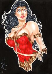 1girls 2018 amazon big_breasts black_background black_hair blue_eyes breastplate breasts busty cleavage curvaceous curvy dated dc dc_comics diana_prince ed_benes_studio female female_only goddess human jeferson_lima justice_league large_breasts long_hair pinup red_lips red_lipstick signature smile smiling solo strap straps superheroine themysciran tiara upper_body voluptuous wonder_woman wonder_woman_(series)