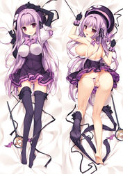 anus ass breasts cameltoe censored dakimakura dress erect_nipples feet karory kurobane_kamome nipples no_bra open_shirt pantsu panty_pull pussy_juice skirt_lift thighhighs undressing weapon yume_to_iro_de_dekiteiru