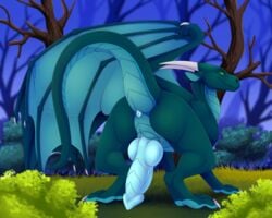 2019 5:4 animal_genitalia animal_penis anus ass ass_up barefoot belly_scales big_butt blue_penis blue_scales claws crouching day detailed_background digital_media_(artwork) dragon erection feral garo_(garoshadowscale) genital_slit grass green_eyes happy hi_res hindpaw horn inviting knot long_neck looking_at_viewer looking_back male male_only membrane_(anatomy) membranous_wings nature naughty_face nude paws penis plant pose presenting presenting_anus presenting_hindquarters presenting_penis quadruped raised_tail re-re rear_view reptile ridged_penis ridges scales scalie seductive shaded shadow shrub sky slit smile smirk snout solo spread_legs spreading stripe stripes teal_scales thick_thighs toe_claws toes tree western_dragon wings