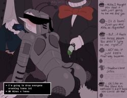 3boys all_male ass battat_(deltarune) blindfold blindfolded deltarune deltarune_chapter_3 gangbang gay group_sex jerkingoff jongler_(deltarune) male mikes milkytea33 naked non-human_only object_head partially_clothed pluey_(deltarune) robot_focus tenna_(deltarune) tentacle_penis tv_head