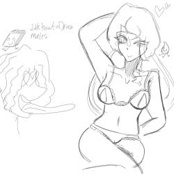 battle_for_dream_island bfb bfdi bfdia drop_shapped_pupil eraser_(bfdi) eraserdrop half_naked heart_eyes lace_bra lace_panties teardrop_(bfdi) the_power_of_two tpot