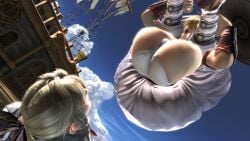 bandai_namco cassandra_alexandra imminent_facesitting panties sophitia_alexandra soul_calibur soul_calibur_iv upskirt white_panties