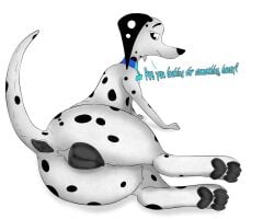 101_dalmatian_street 101_dalmatians 5:4 animal_genitalia animal_vulva anus big_butt black_pawpads black_spots butt canid canine canine_genitalia canine_vulva canis dalmatian delilah_(101_dalmatians) disney domestic_dog female feral fur genitals hi_res looking_back mammal markings pawpads solo spots spotted_body spotted_fur udbebu vulva white_body white_fur