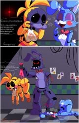 2girls1boy animatronic animatronic_female animatronic_male anonimop3rson bunny bunny_boy chicken chicken_girl female five_nights_at_freddy's five_nights_at_freddy's_2 male robot robot_boy robot_girl scottgames wedgie wedgied_female