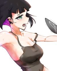 big_breasts bocchi_the_rock! boob_mole crop_top dyed_hair pa-san sweat sweaty