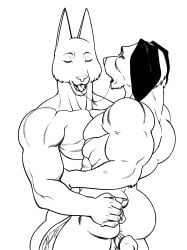 abs duke_dogstorm erection kissing male/male nasus pecs penis