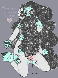 2_penises ambiguous_gender animal_humanoid anthro arm_warmers armwear astro_(dandy's_world) bodily_fluids bovid bovid_humanoid breasts caprine caprine_humanoid celestial_being clothing digital_media_(artwork) diphallia diphallism dripping eyeshadow frilly futanari genital_fluids genitals heataddledtwisted herm hooves humanoid intersex leg_warmers legwear makeup mammal mammal_humanoid moon multi_arm multi_genitalia multi_limb multi_penis pawpads penis precum precum_drip sheep sheep_humanoid solo starry_body starry_hair toons_(dandys_world)