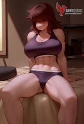 1girls 2d ai_generated ass barefeet big_ass big_breasts breasts closed_eyes deltarune erophoenix feet female female_focus full_body looking_at_viewer midriff navel neutral_expression patreon_username purple_skin reptile scalie solo solo_female susie_(deltarune) sweat thick thick_thighs toes uncensored