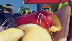 1girls animated anthro background beach belly big_breasts breast_expansion breasts expansion female female_focus female_only huge_breasts lactating lactation laying_down leaking_milk nipples nipples_visible_through_clothing no_sound popsicle robuttschei tagme tatiana_(robuttschei) thick_thighs thighs video
